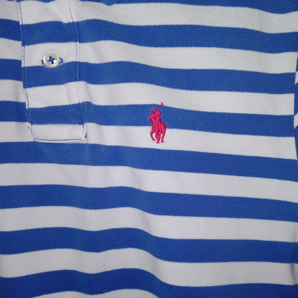 Polo Ralph Lauren Women's Polo Shirt M The Boyfriend  Fit Polo Rugby Striped EUC - Picture 5 of 14